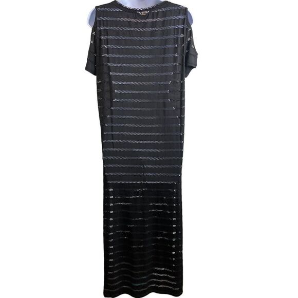 Calvin Klein Women’s‎ Mesh Embellished Cover-Up Maxi Dress Size S/M Beach Goth - Picture 2 of 11